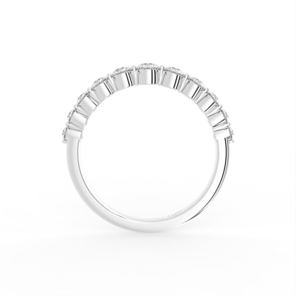18K Half Eternity Diamond Ring — FRONT