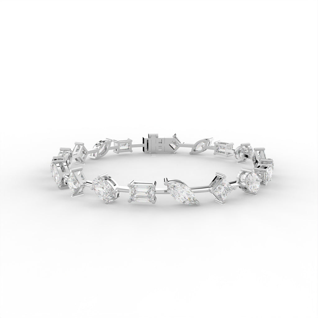 vimg:FJ5800|vimg:FJ5796|18K White Gold Emerald Diamond Bracelet — TOP