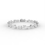 vimg:FJ5800|vimg:FJ5796|18K White Gold Emerald Diamond Bracelet — TOP