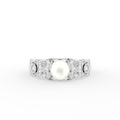 18K Pearl Diamond Ring — TOP