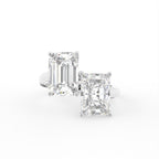 18K Emerald Cut Diamond Ring — TOP