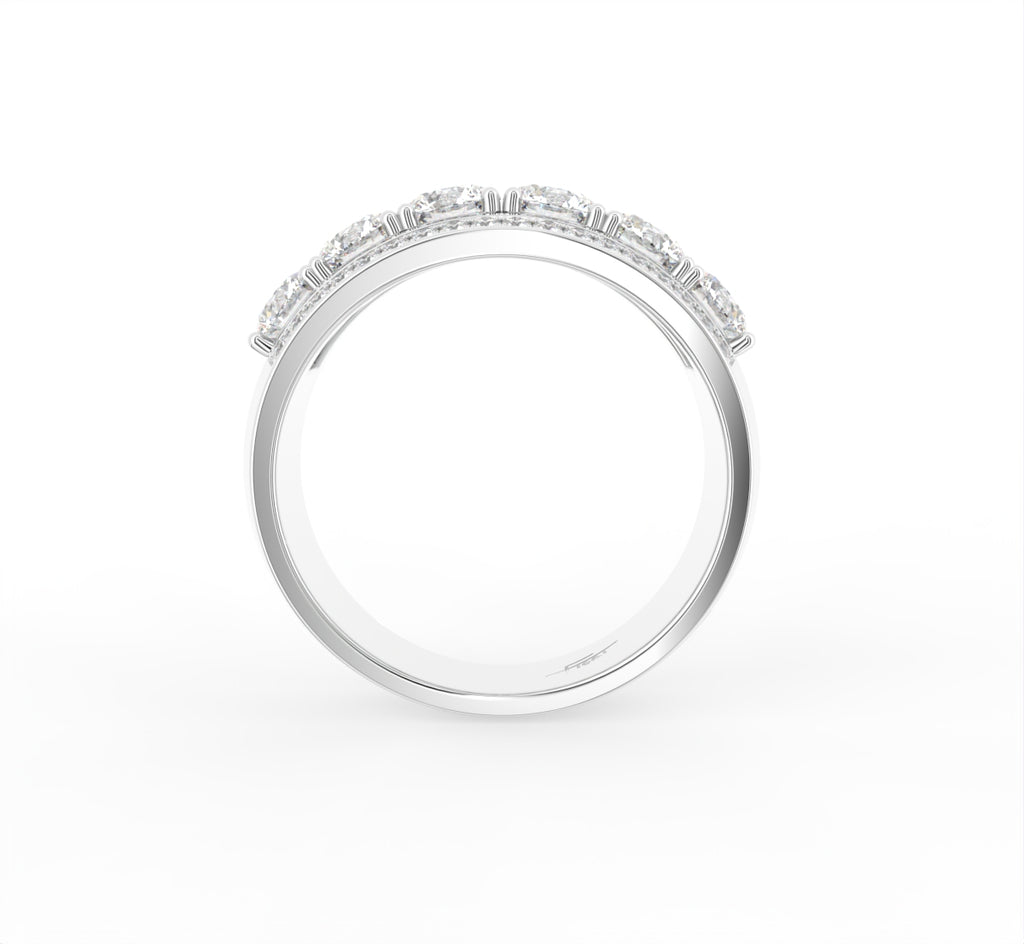 18K Eternity Round Diamond Ring — FRONT
