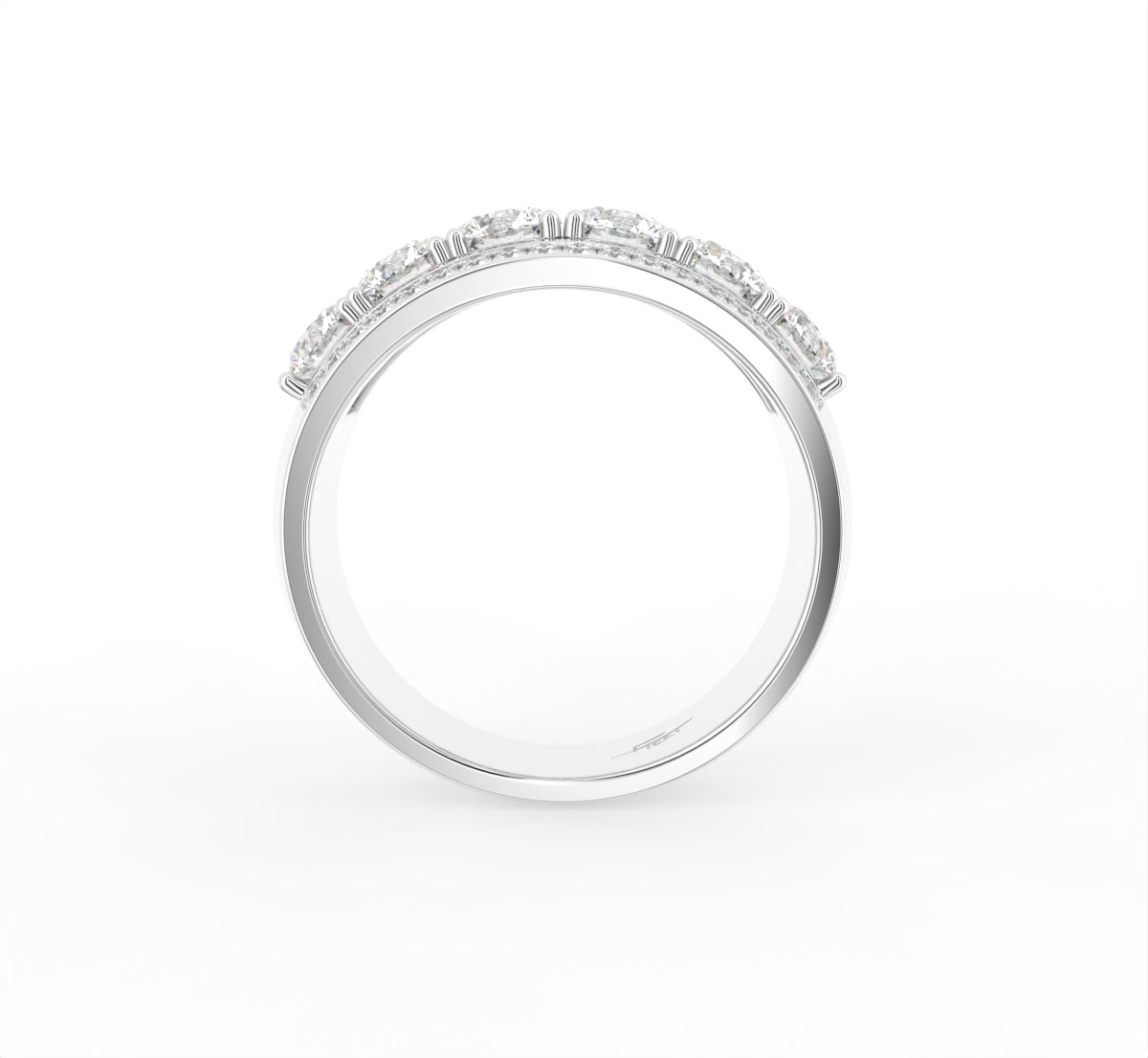 18K Eternity Round Diamond Ring — FRONT