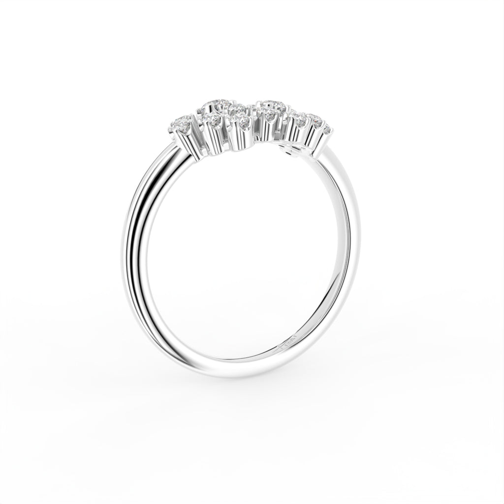 18K Bespoke Cluster Diamond Ring — 3D VIEW