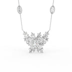 18K Butterfly Marquise Diamond Pendant — FRONT