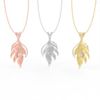 Sterling Silver Diamond Pendant — 3 COLOR