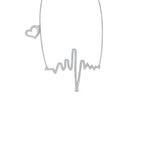 18K Heartbeat Diamond Pendant — FRONT