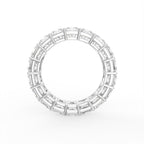 vimg:FJ3289|vimg:FJ2073|14K White Gold Full Eternity Princess Diamond Ring — FRONT
