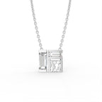 18K Baguette Diamond Pendant — FRONT