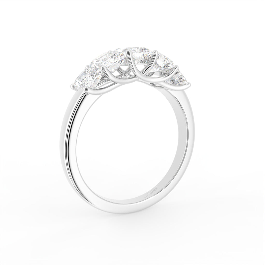 14K Yellow Gold Bespoke Radiant Diamond Ring — 3D VIEW