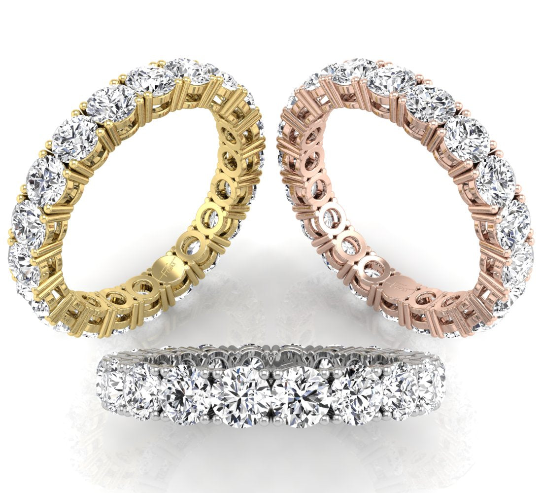 18K Eternity Diamond Ring — 3 COLOR