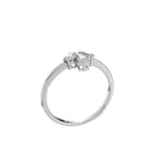 18K White Gold Baguette Diamond Promise Ring — 3D VIEW
