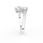 18K Bespoke Round Brilliant Diamond Ring — SIDE