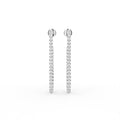 18K Round Drop Bespoke Diamond Earrings — TOP