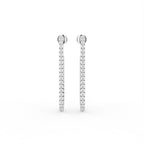 18K Round Drop Bespoke Diamond Earrings — TOP