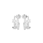 18K Crescent Moon and Stars Diamond Earrings — TOP