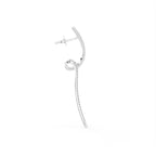 18K Round Bespoke Diamond Earrings — SIDE VIEW