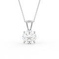 18K Solitaire Diamond Pendant — FRONT