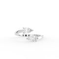 18K Bespoke Pear Diamond Ring — TOP