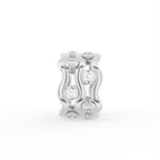 Sterling Silver Diamond Ring — 3D / RIGHT