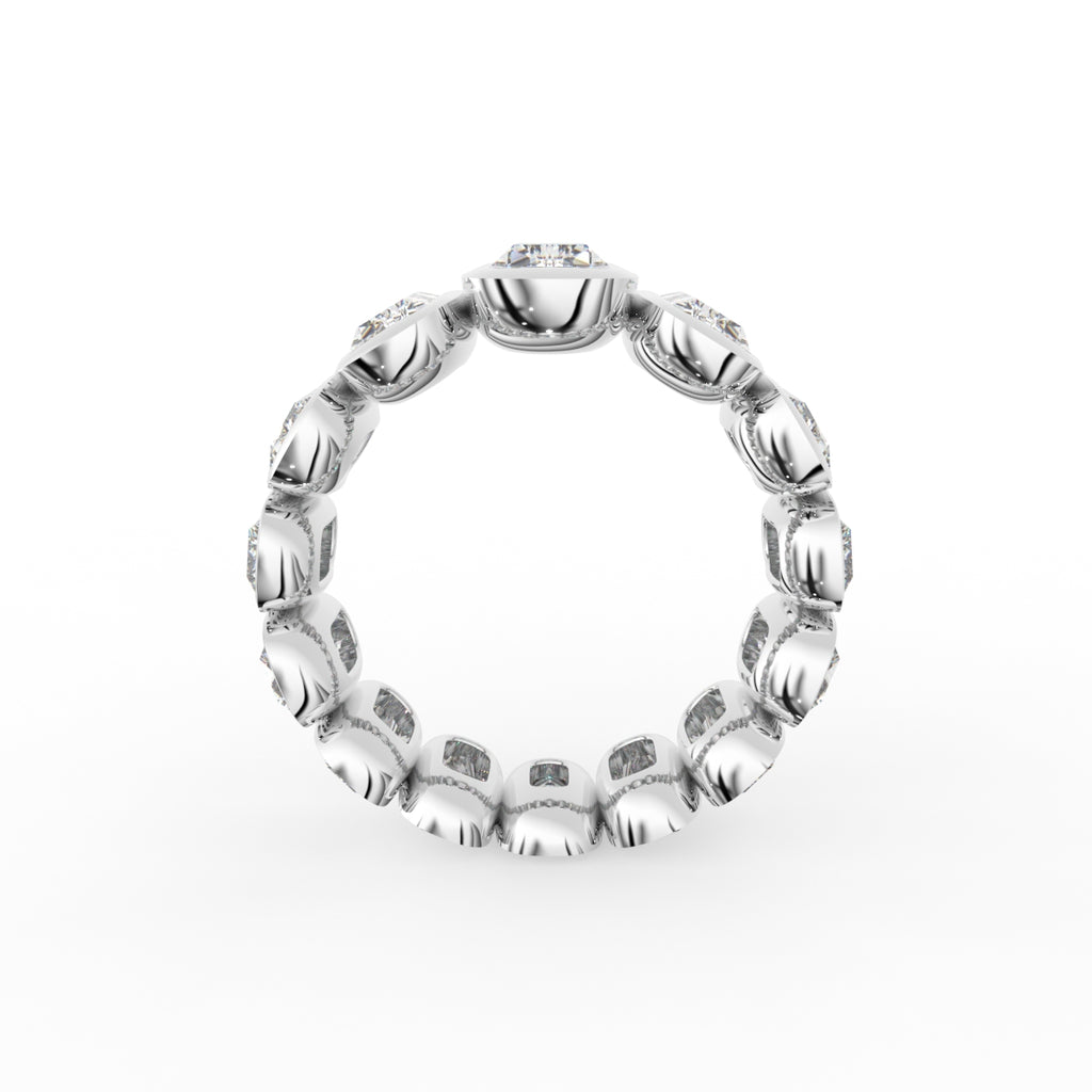 18K White Gold Bespoke Baguette Diamond Ring — FRONT