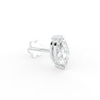 18K Marquise Diamond Piercing Stud Earrings — 3D VIEW