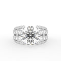 18K White Gold Solitaire Round Diamond Engagement Ring — TOP