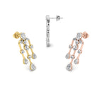 18K Chandelier Diamond Drop Earrings — 3 COLOR
