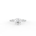 18K Solitaire Round Diamond Engagement Ring — TOP