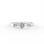 18K White Gold Baguette Diamond Ring — TOP