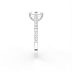 18K White Gold Emerald Diamond Ring — SIDE
