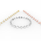 18K Mixed-Cut Diamond Bracelet — 3 COLOR