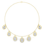 18K Round Diamond Tennis Necklace — TOP