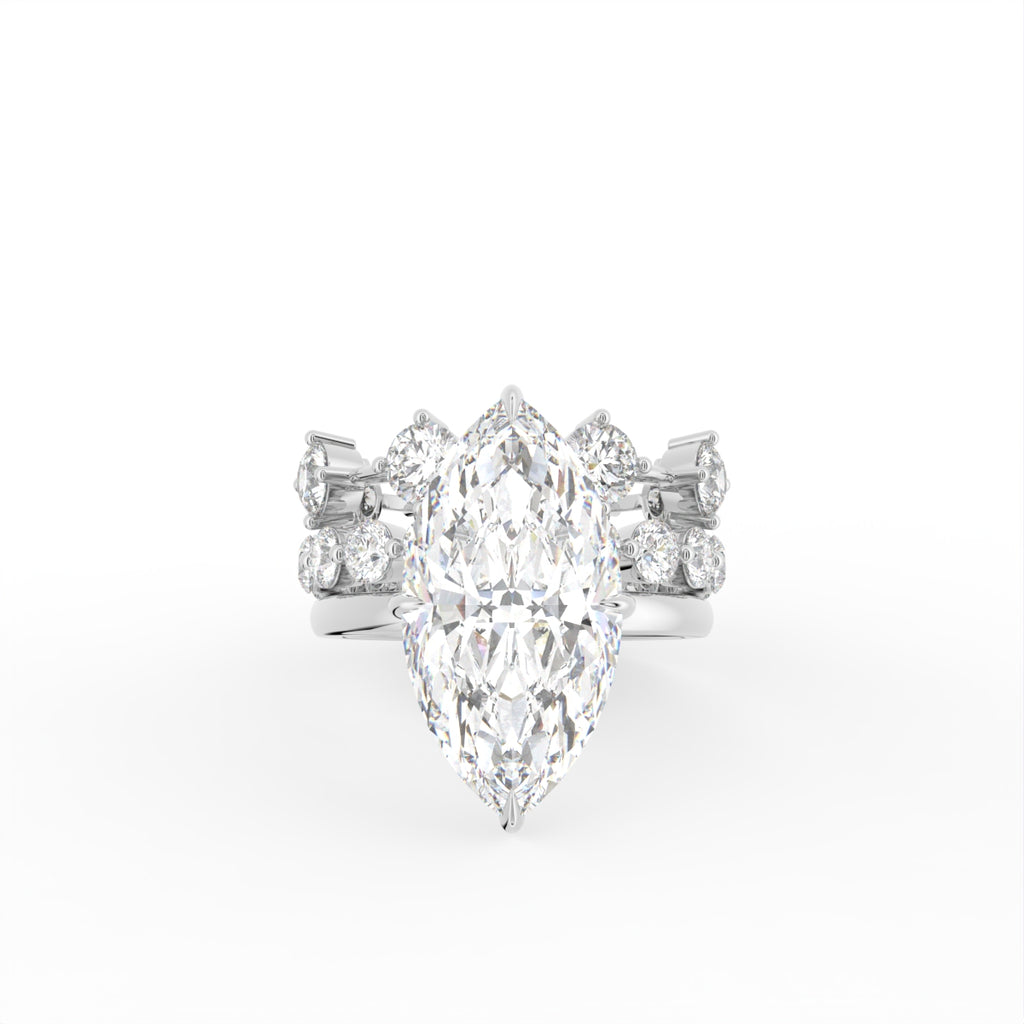 18K Solitaire Diamond Engagement Ring — TOP