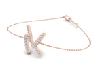 18K Alphabet Diamond Bracelet — 3D VIEW