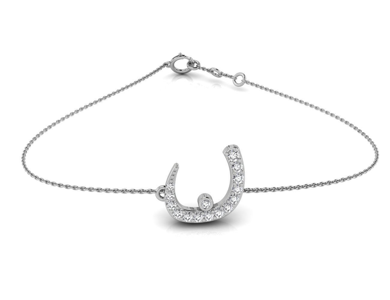 18K Arabic Alphabet Diamond Bracelet — TOP