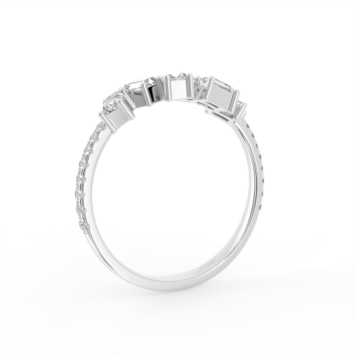 18K Baguette Diamond Ring — 3D VIEW