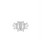 18K Trilogy Diamond Engagement Ring — TOP