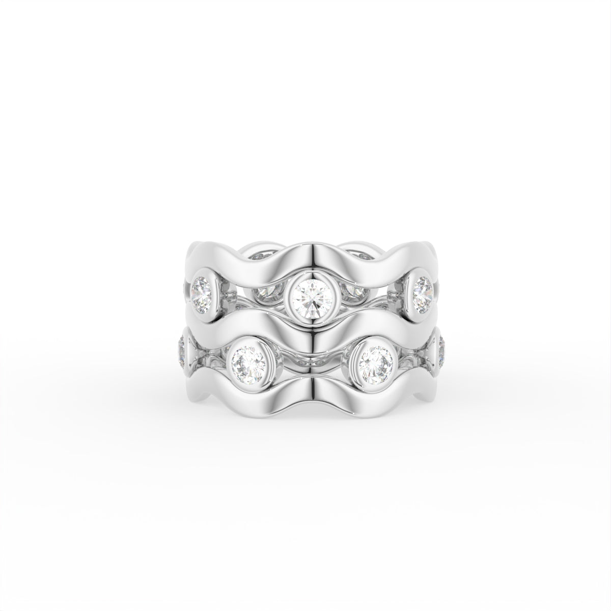 Sterling Silver Diamond Ring — TOP