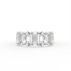 Sterling Silver Emerald Diamond Ring — TOP