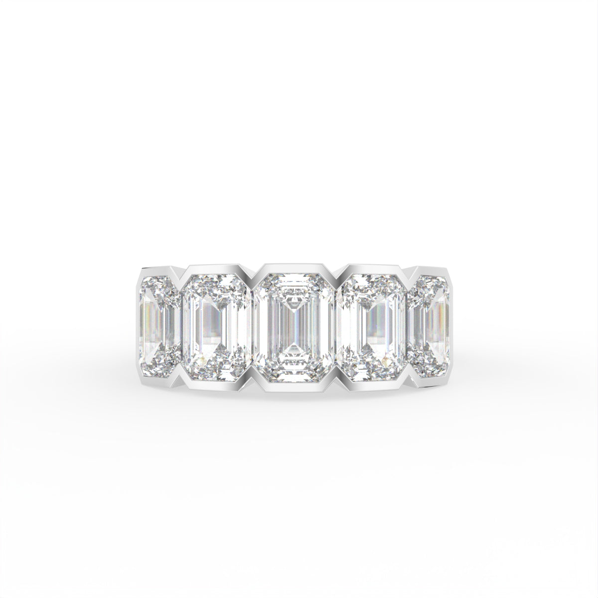 Sterling Silver Emerald Diamond Ring — TOP