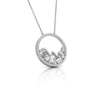 18K Bespoke Baguette Diamond Pendant — RIGHT