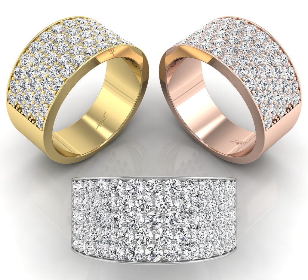 18K Bespoke Pave Diamond Ring — 3 COLOR