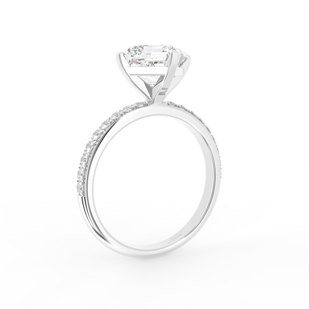 18K Asscher Diamond Ring — 3D VIEW