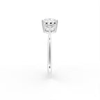 vimg:FJ2377|vimg:FJ6978|18K White Gold Trilogy Cushion Diamond Ring — SIDE