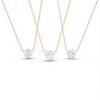 vimg:FJ6933|vimg:FJ6934|18K Yellow Gold Solitaire Round Diamond Pendant — 3 COLOR