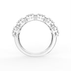 18K Emerald Cut Eternity Diamond Ring — FRONT