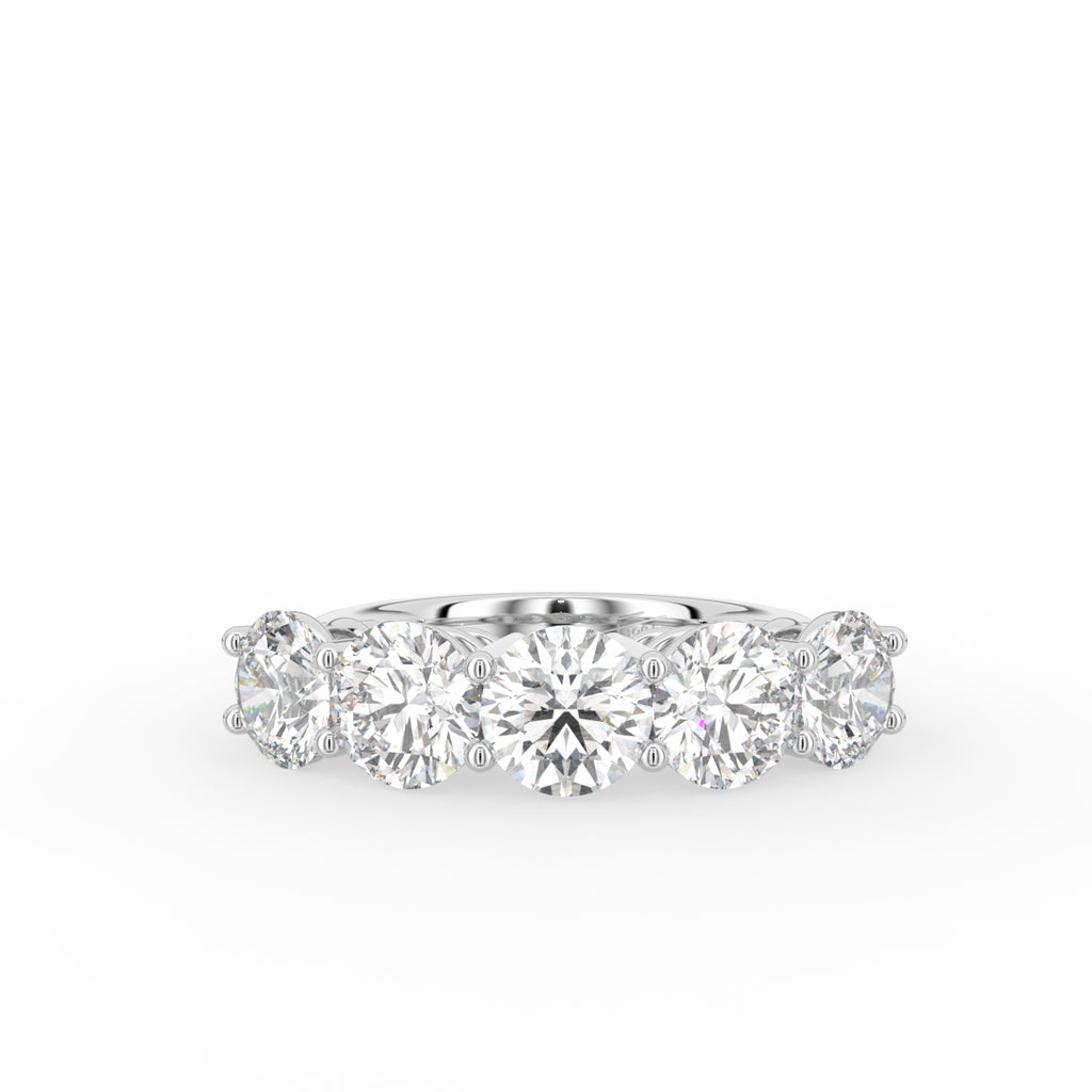 18K Eternity Round Diamond Ring — TOP