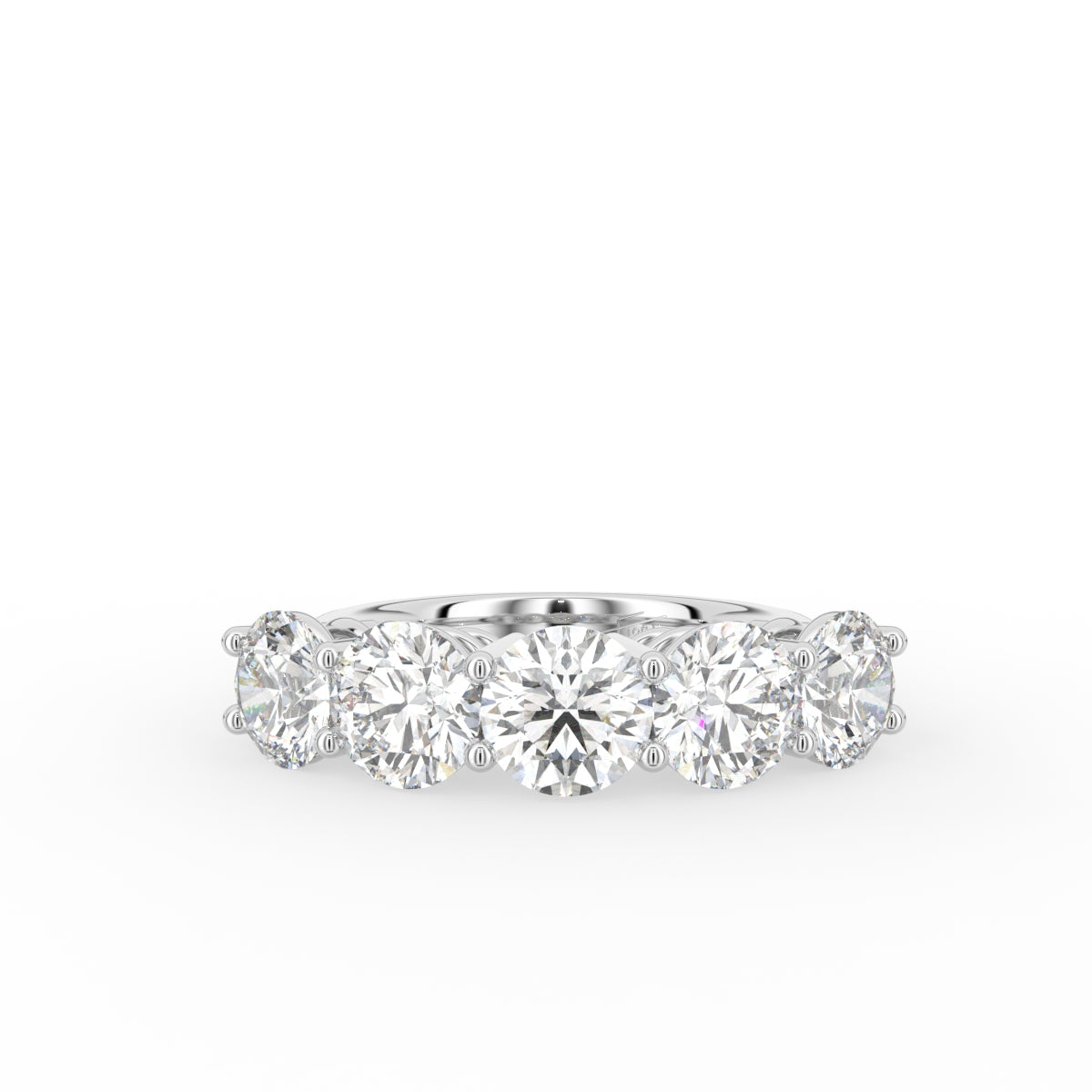 18K Eternity Round Diamond Ring — TOP