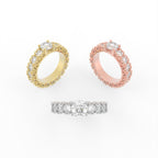 Sterling Silver Diamond Ring — 3 COLOR